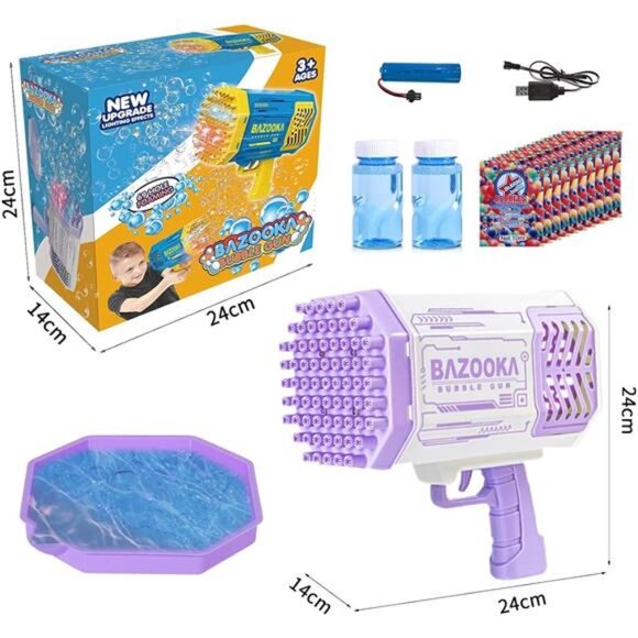 Bubble Gun, Bazooka Bubble Machine Gun, Bubble Blaster Gun with Bubble - Picture 3 of 7